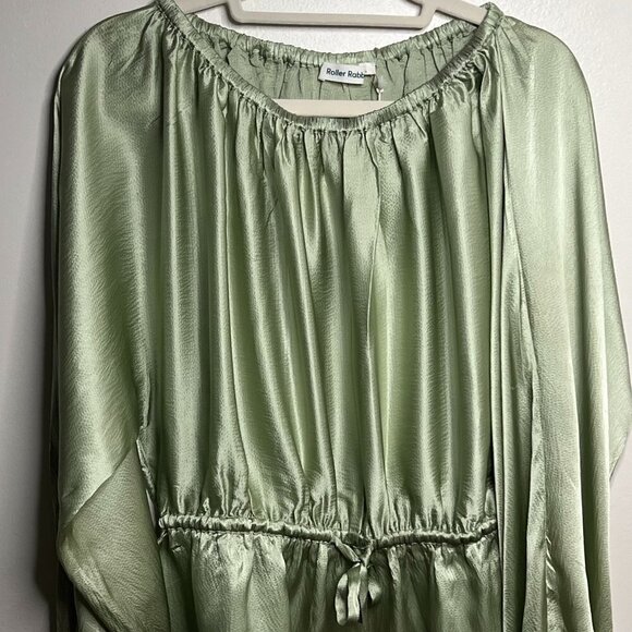 Roller Rabbit Linden Top Sage Size L - Picture 1 of 5